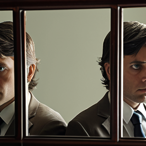 Home 6 **
A person looking in a mirror, but the reflection shows different investment options (stocks, bonds, real estate) instead of their actual face. The mirror has a slight crack, symbolizing the risks involved in investing. The overall tone should be thoughtful and introspective. Focus on the psychological aspect of investment.
**